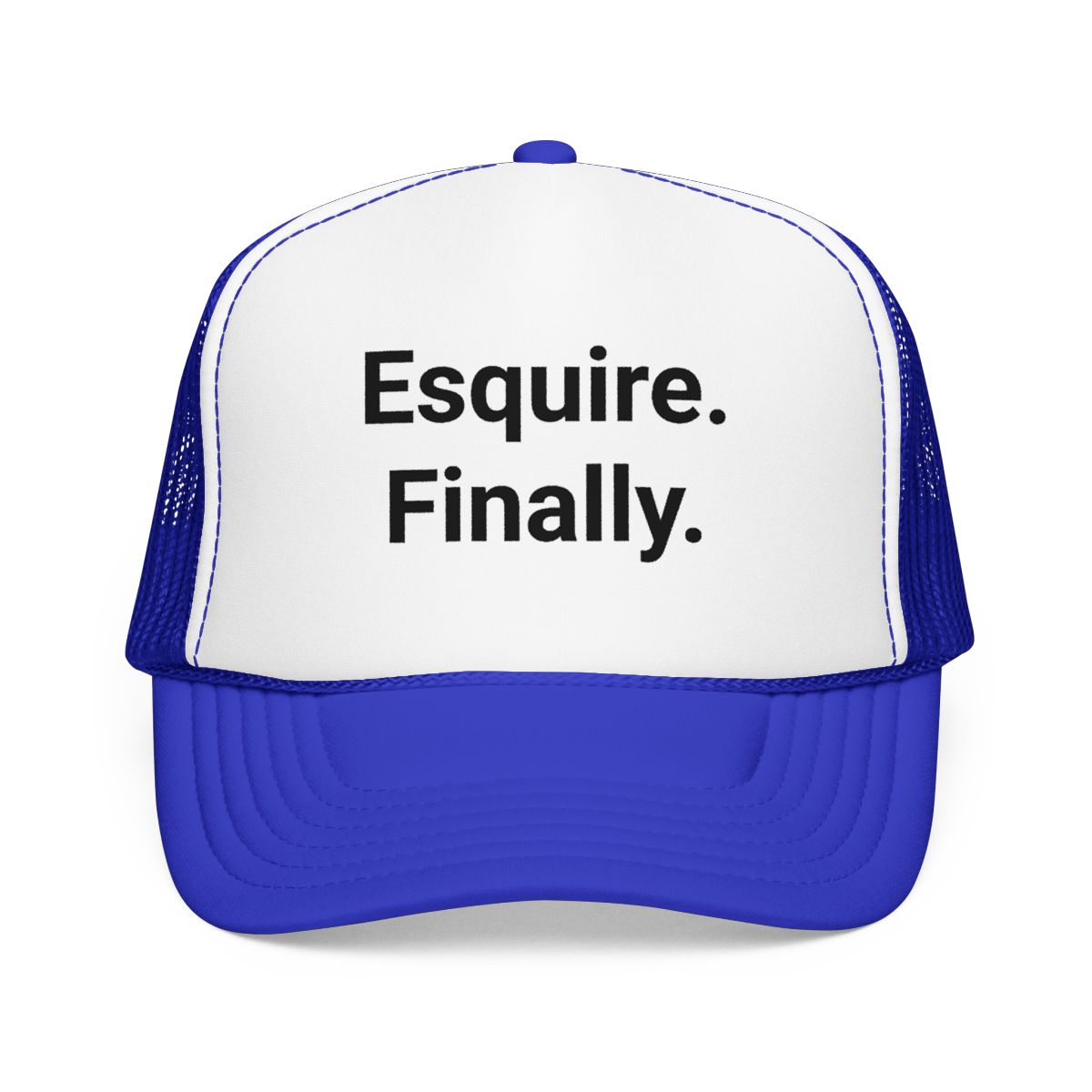 Esquire. Finally. - Trucker Hat for Passing the Bar Exam