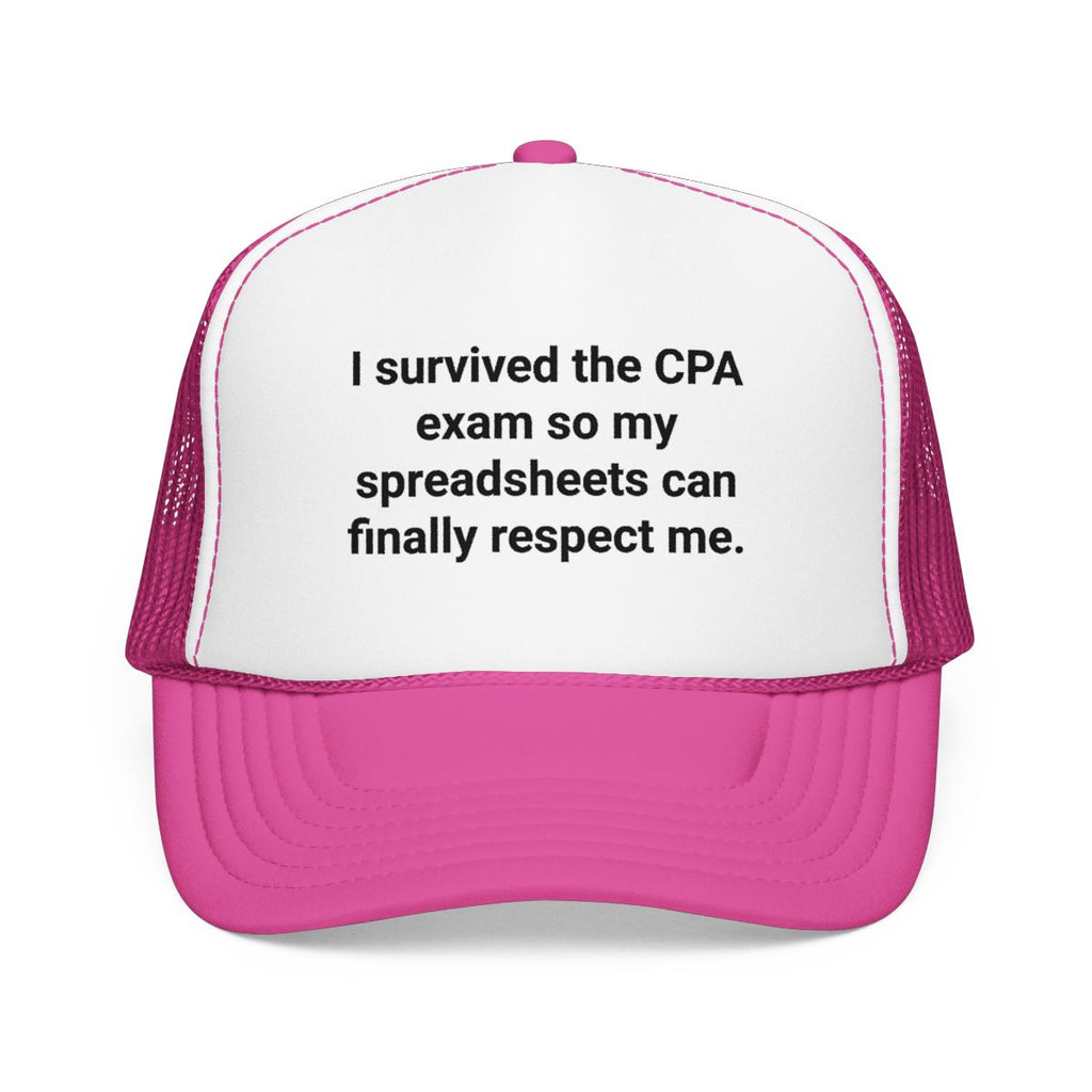 I Survived the CPA Exam Trucker Hat - Gift for New CPAs