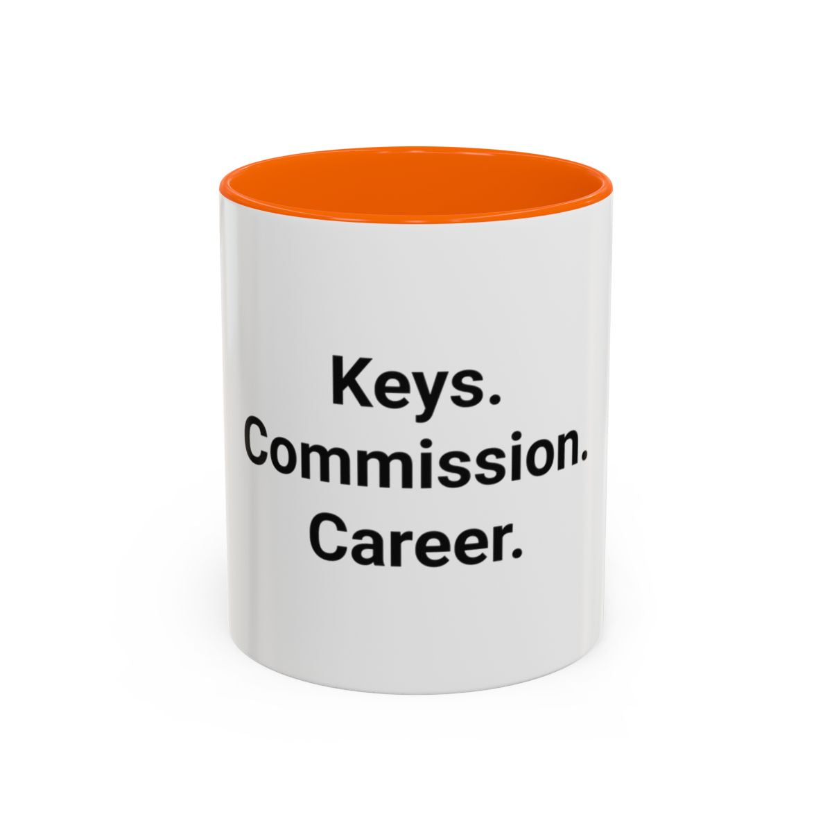 Keys. Commission. Career. - Accent Mug for New Realtors