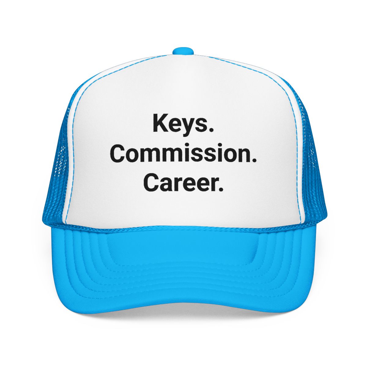 Keys. Commission. Career. - Trucker Hat for New Real Estate Agents