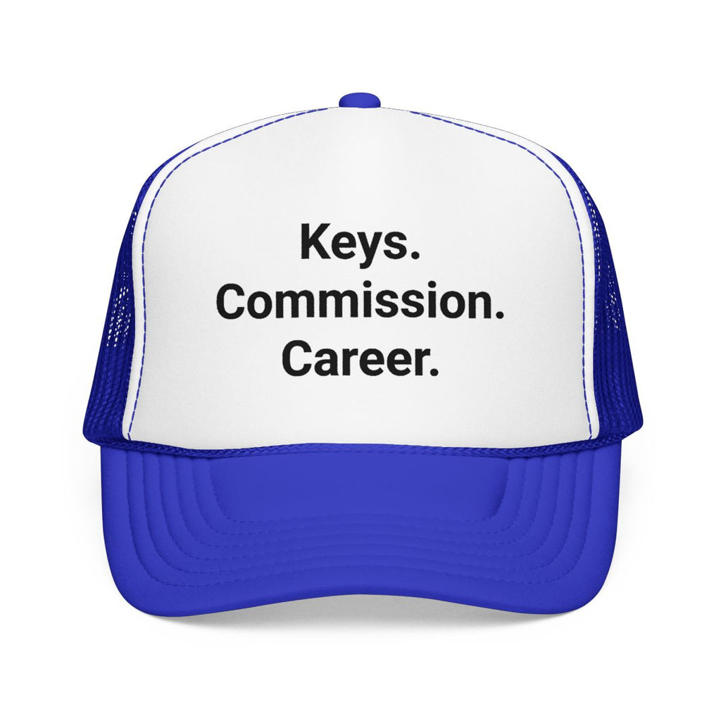 Keys. Commission. Career. - Trucker Hat for New Real Estate Agents