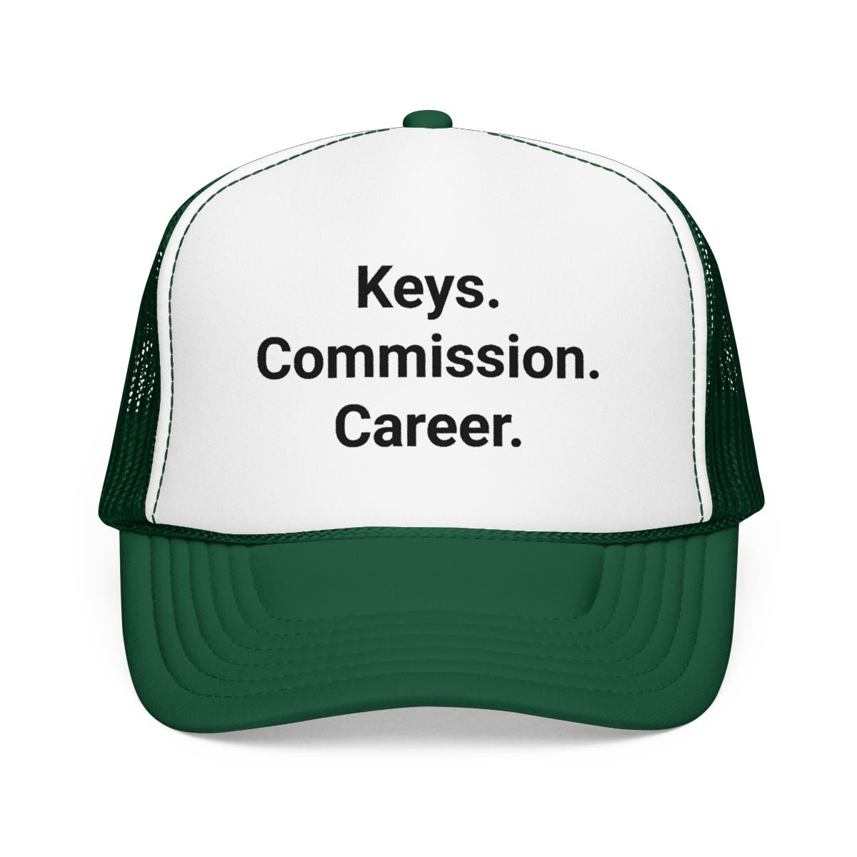 Keys. Commission. Career. - Trucker Hat for New Real Estate Agents