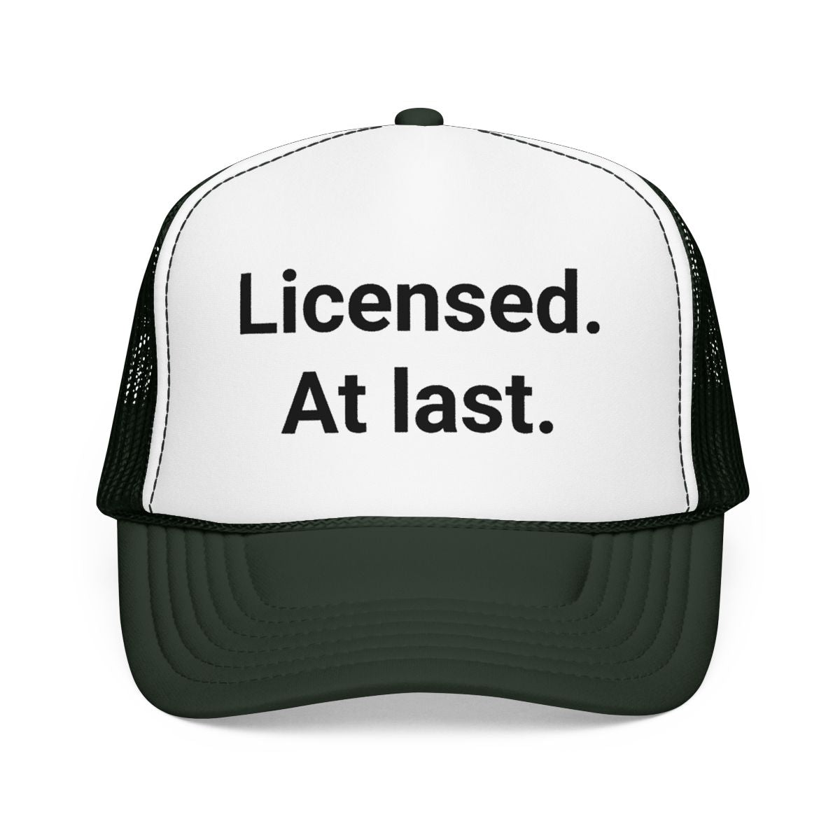 Licensed. At last. - Trucker Hat for New Adult Drivers