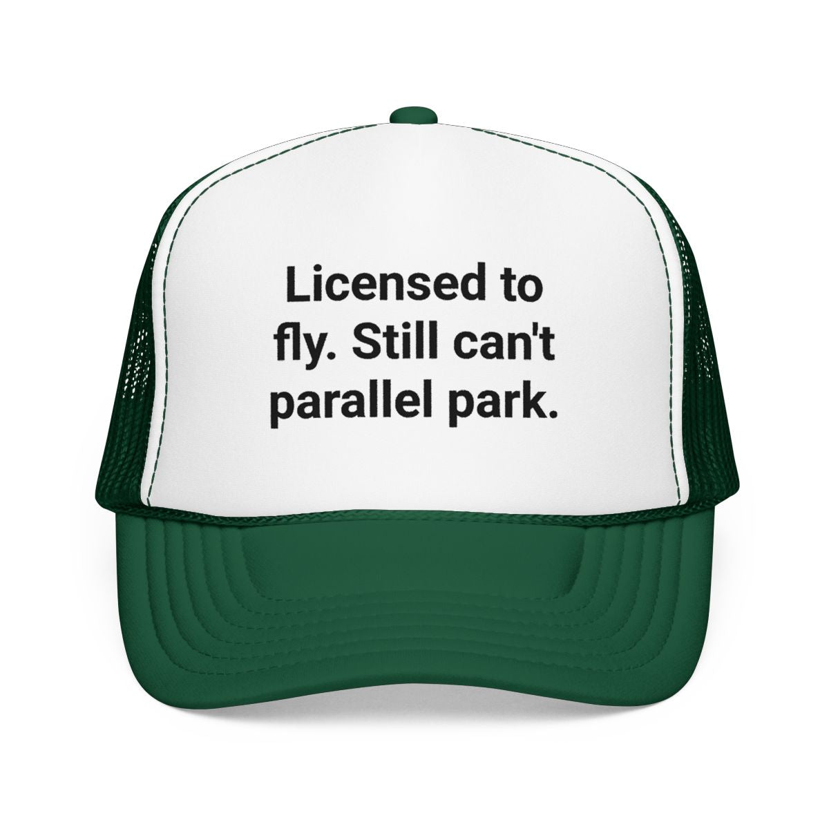Licensed to Fly. Still Can't Parallel Park. - Trucker Hat for New Pilots