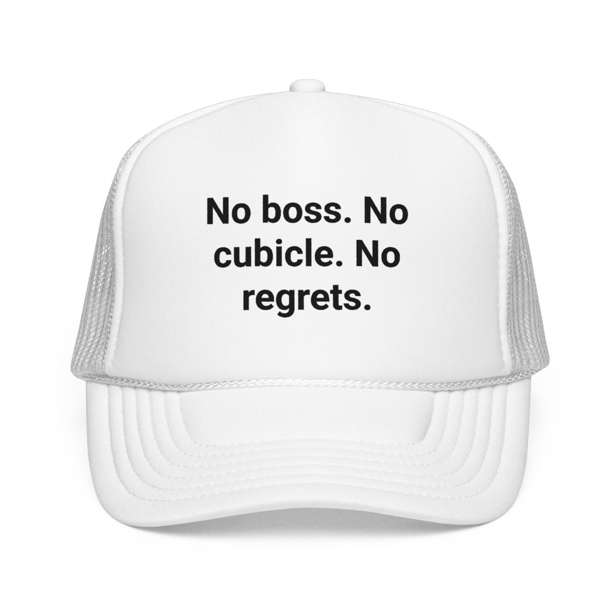 No Boss. No Cubicle. No Regrets. - Trucker Hat for Freelancers